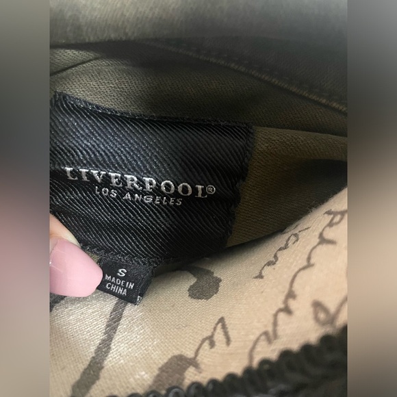 Liverpool Olive Green Denim Jacket - Picture 2 of 12